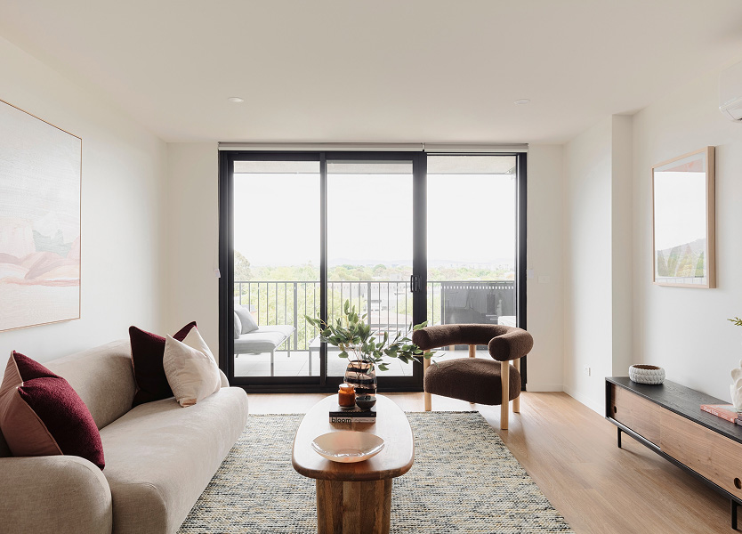 Dickson Village build to rent residential apartments above retail in Canberra designed with contemporary urban style