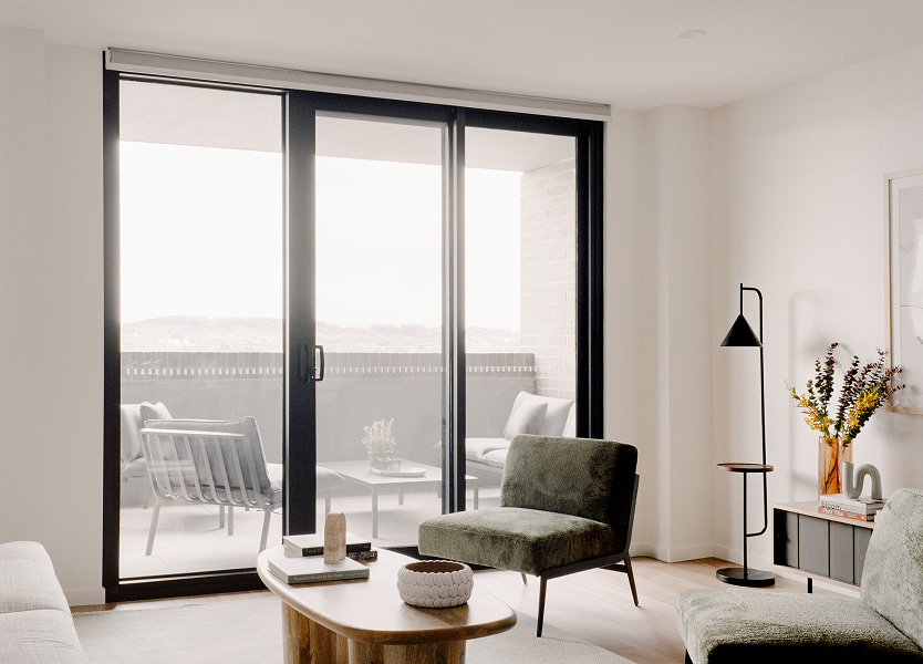 Modern Dickson Village apartments with high ceilings, stone kitchens, Smeg appliances and generous balconies in Canberra