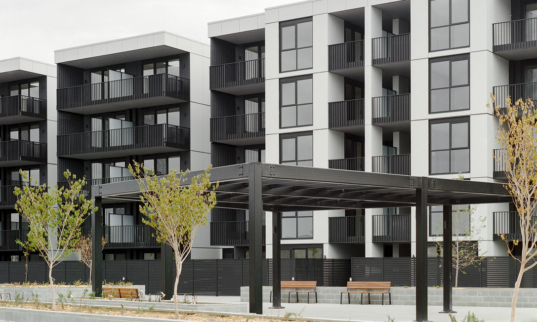 Secure underground parking with resident access at Dickson Village