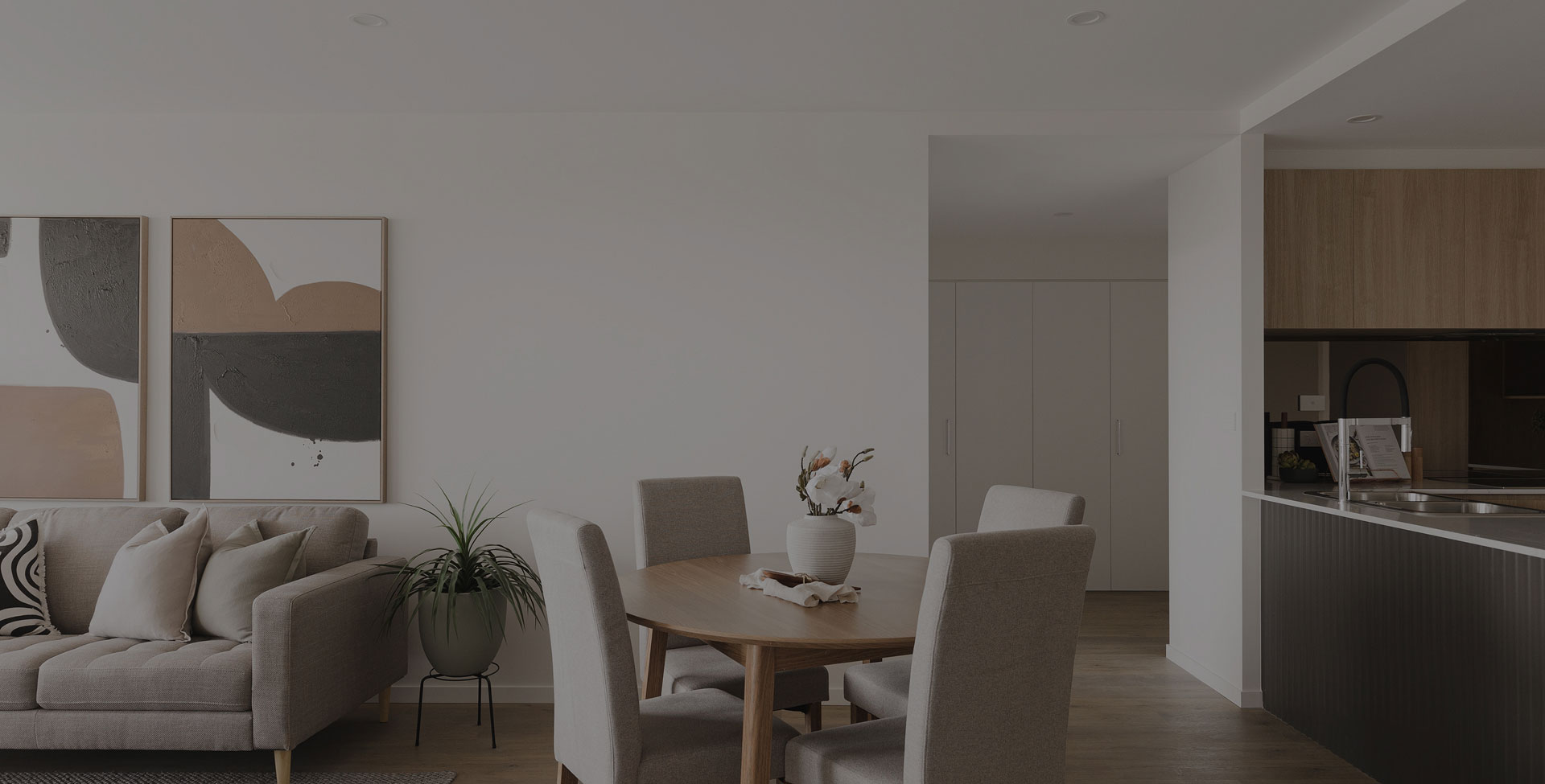 G+ Giralang apartments modern dining and living space in Canberra