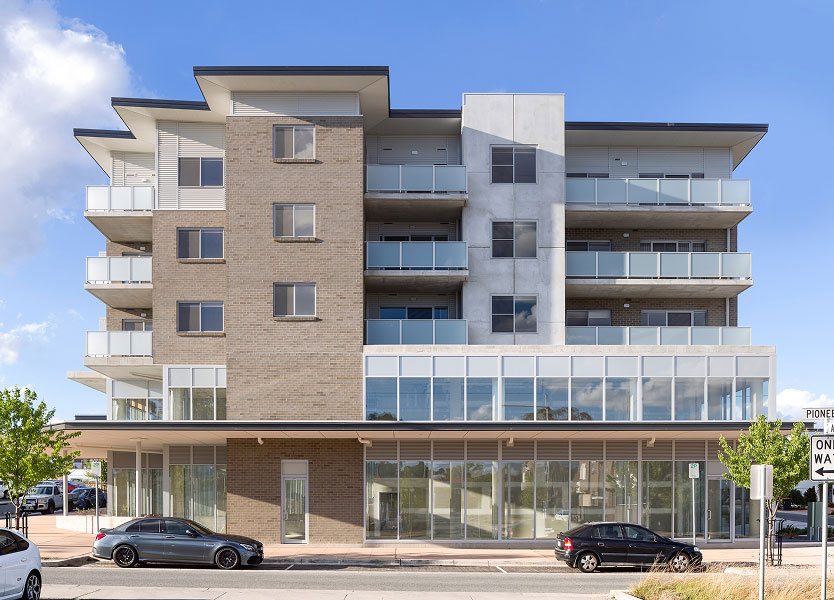 Pioneer apartments Amaroo with Bosch appliances, open plan living, balconies overlooking Brindabellas and Mulligans Flat