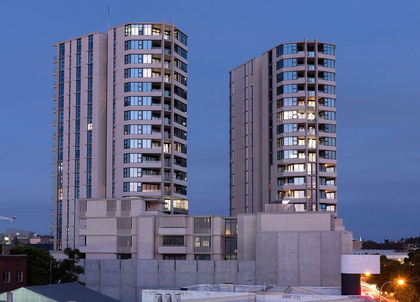 Verve luxury apartments in Newcastle with full height glazing, Miele kitchens, stone benchtops and panoramic city views