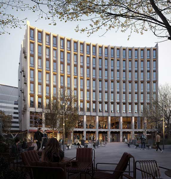 Crystalbrook Aurora luxury development banner at Garema Place
