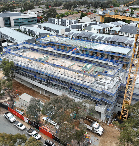 Bruce precinct construction progress in Canberra
