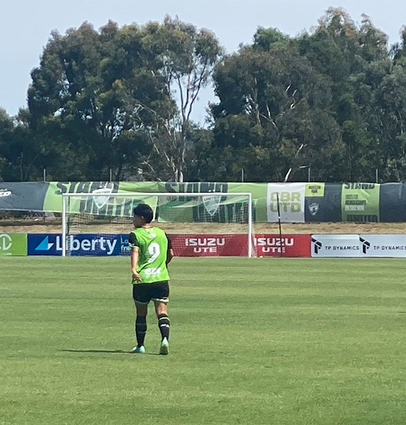 Canberra United Business Squad player on field