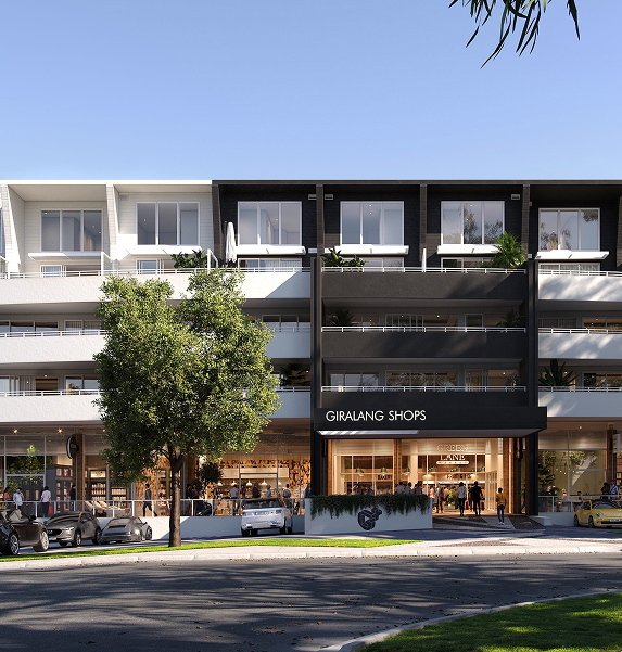 Giralang Shops commercial and residential building offering lease opportunities in North Canberra