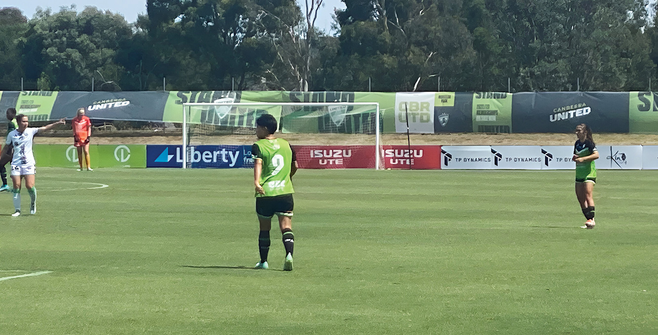 Canberra United Business Squad player on field