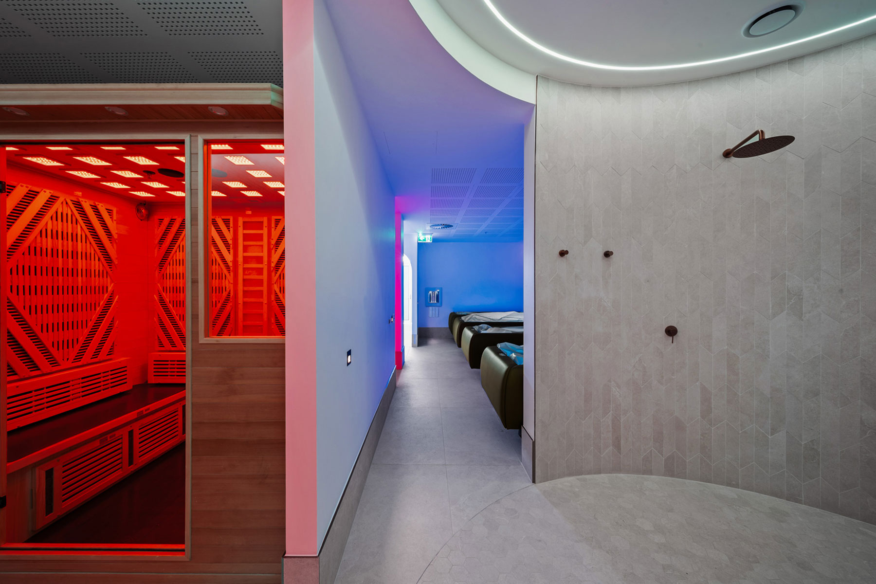 Mattone apartment interior with floor-to-ceiling windows offering views of the Newlyne precinct
