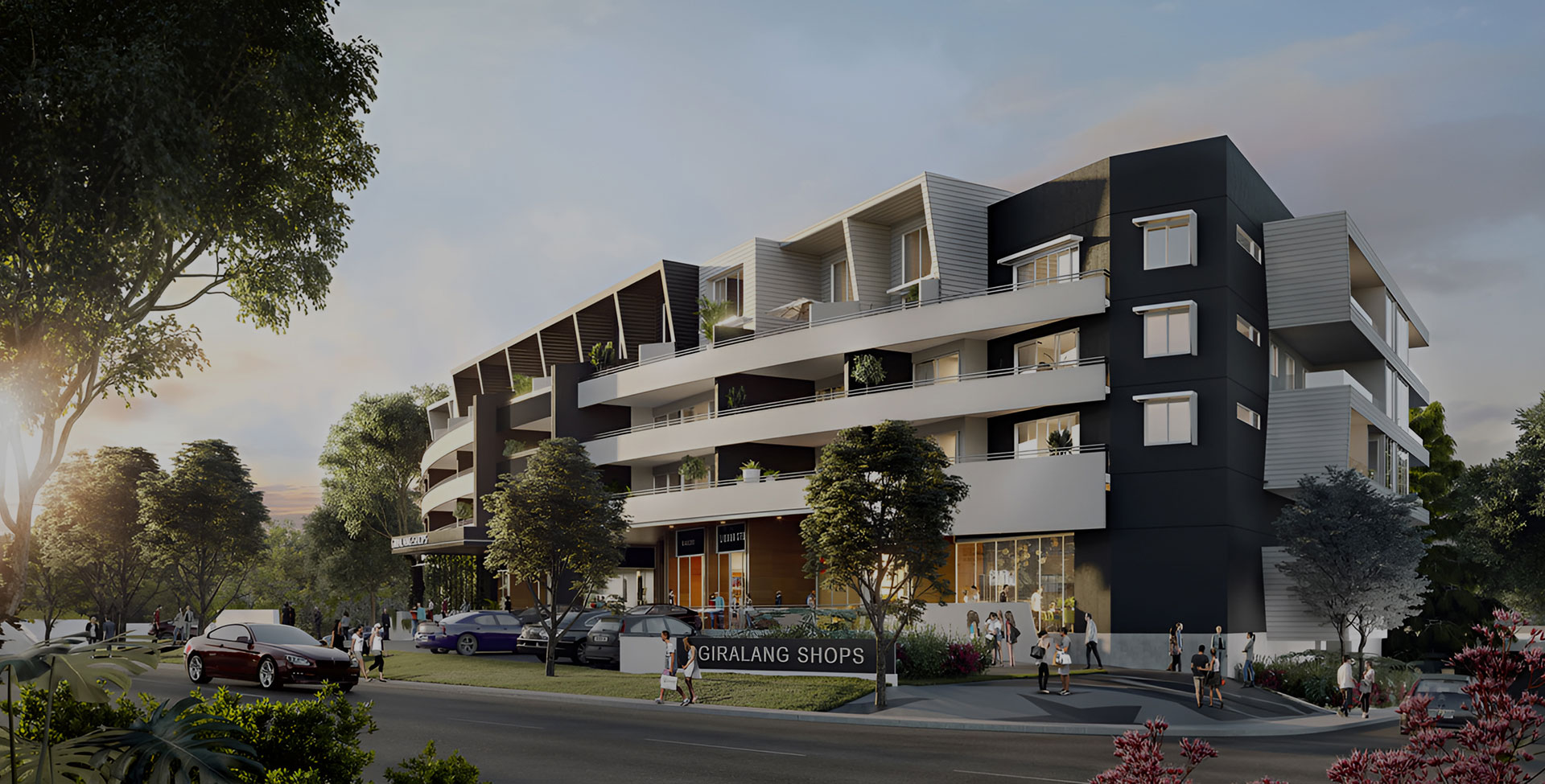 Rendering of G Plus development at Giralang shops