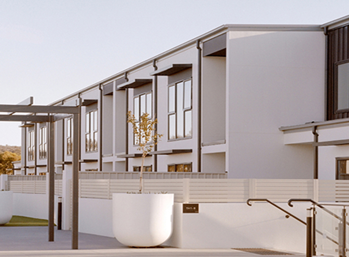 Exterior view of RISE townhouses in Bruce precinct