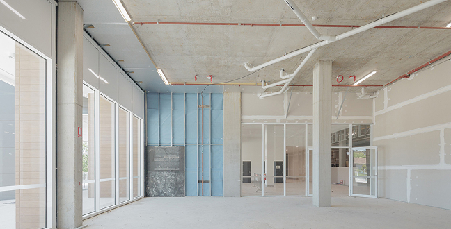 Interior view of unfinished commercial tenancy space at G+ Retail Giralang ready for business fit-out