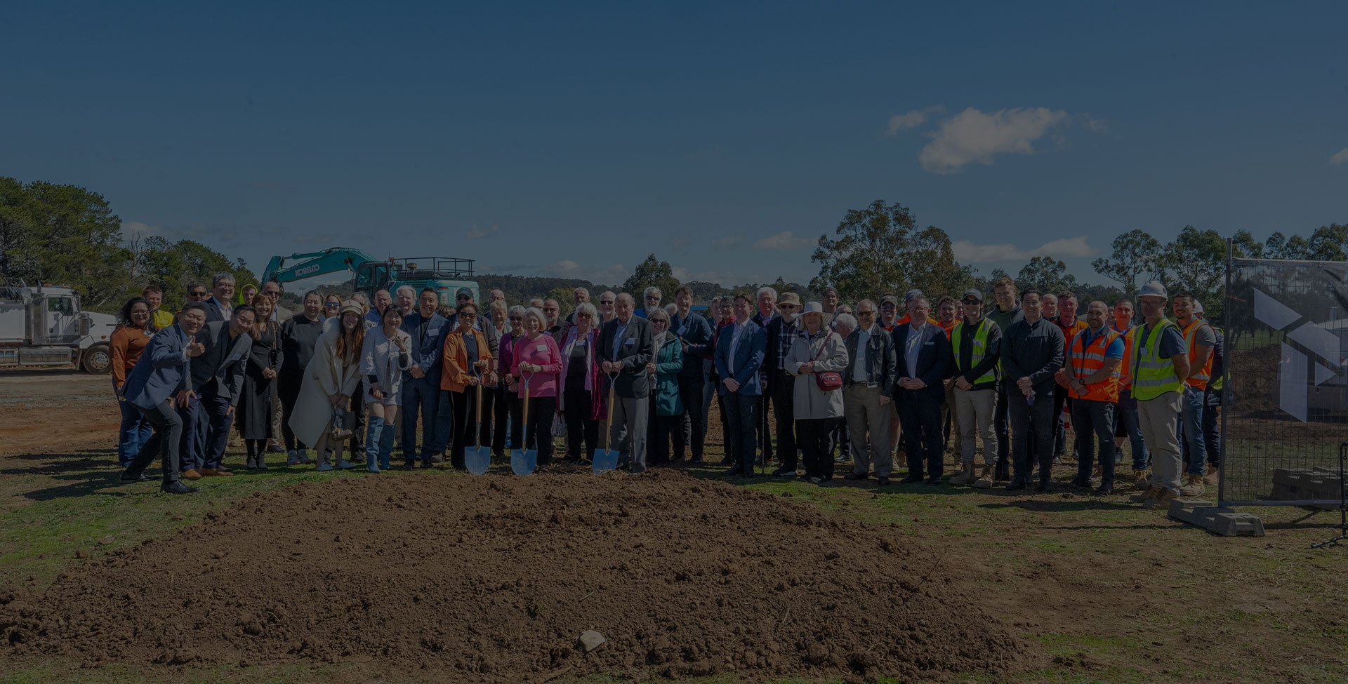 Group of residents, TP Dynamics representatives and partners attending the sod-turning ceremony at Sense of Yowani