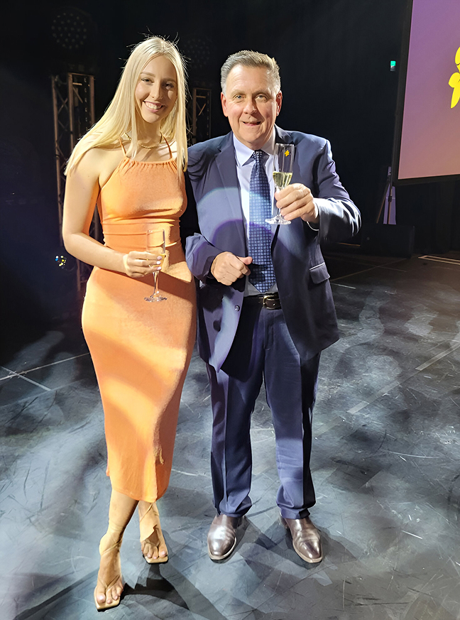 Fundraising participants celebrating after the Cancer Council Stars dance event