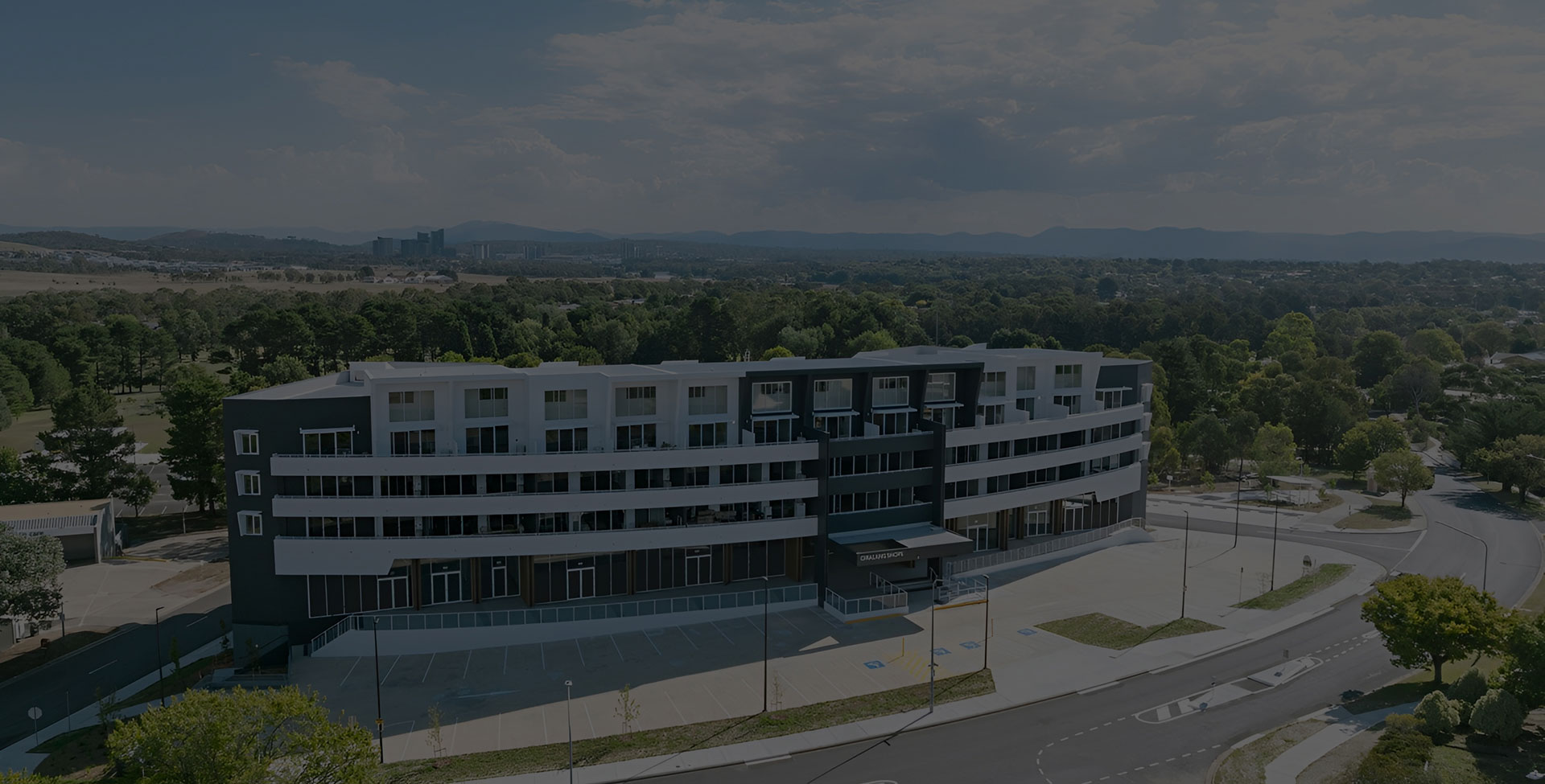 Aerial view of the newly completed Giralang Shops precinct officially launched in July 2025
