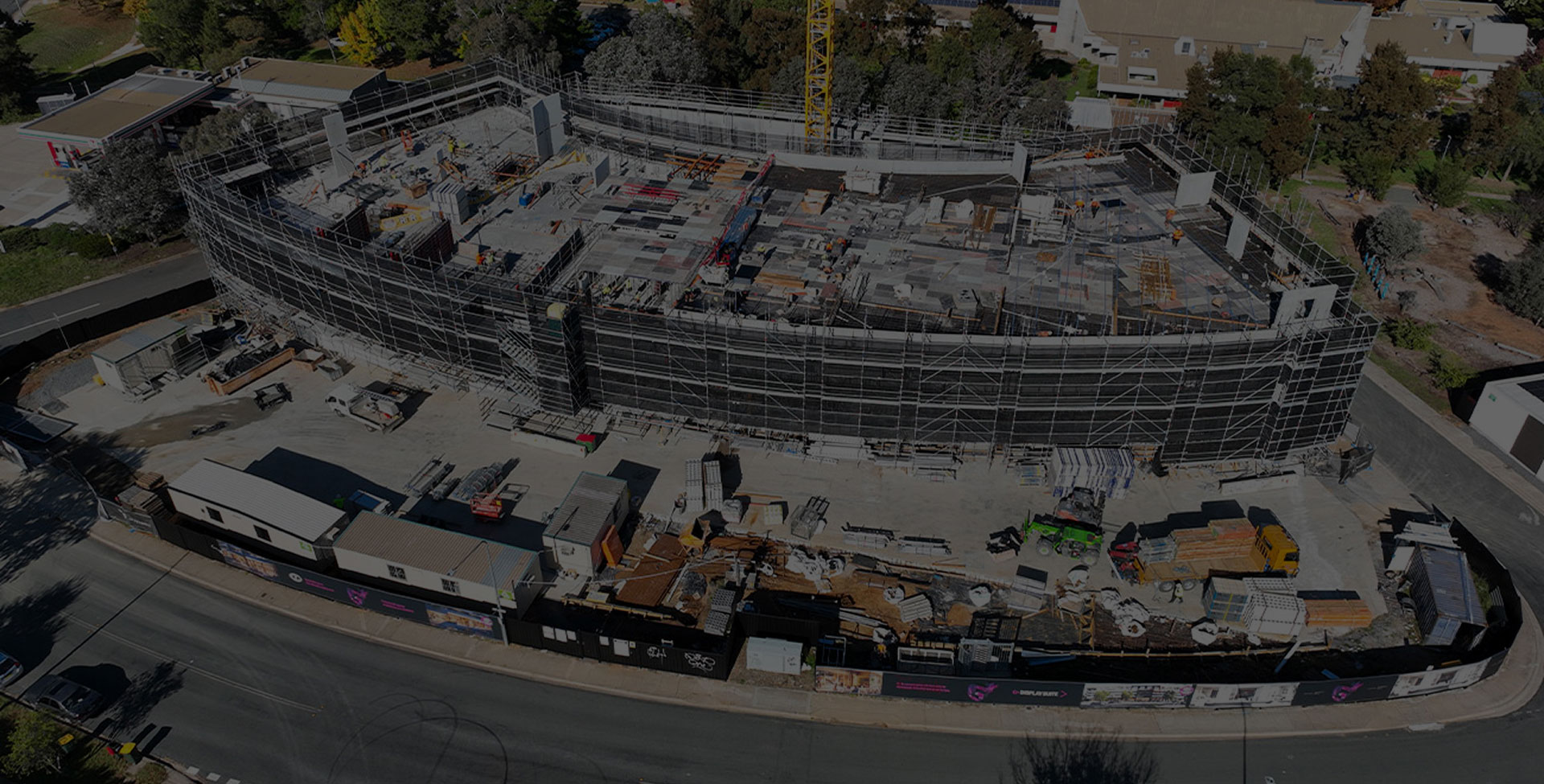 Giralang project launch aerial view with construction site
