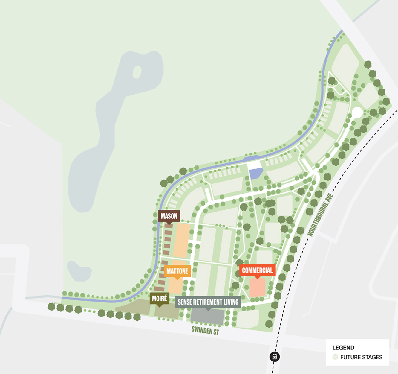Render of stage one mixed-use buildings at the Newlyne precinct in Lyneham, Canberra
