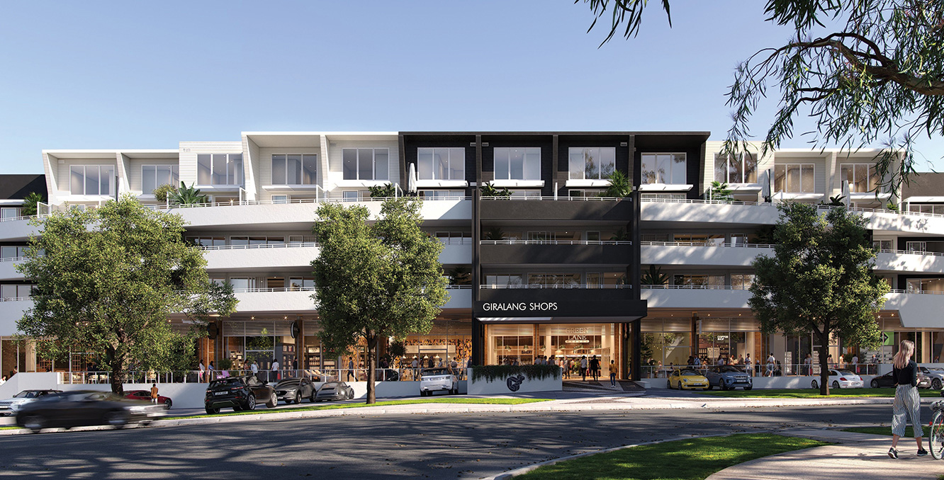 Giralang Shops commercial and residential building offering lease opportunities in North Canberra
