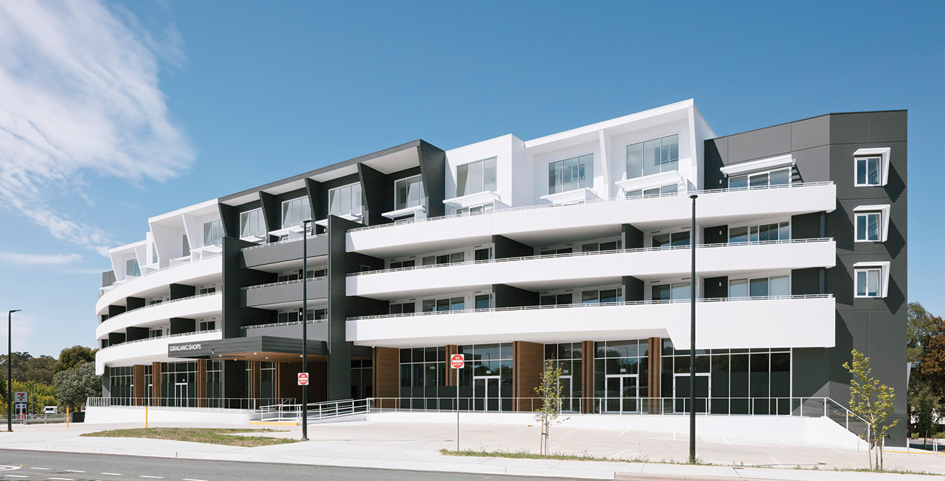 G+ mixed-use development in Giralang completed by TP Dynamics, featuring new retail and residences