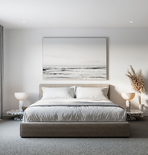 Modern bedroom interior at RISE development by TP Dynamics