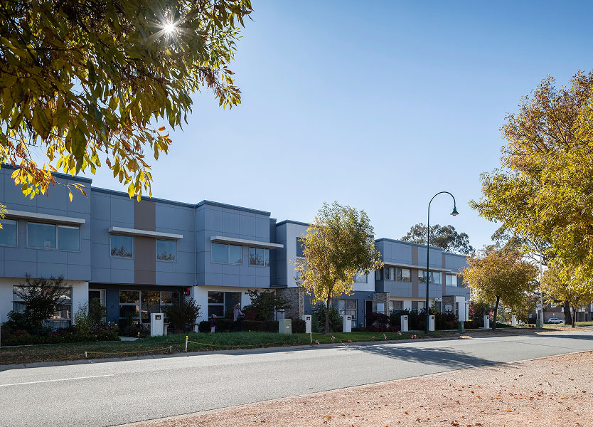Two-storey townhouses and villas at Amaroo in Canberra designed for contemporary family living
