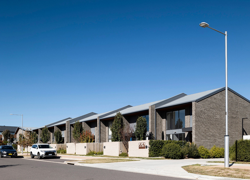 Nest I villas in Lawson Canberra with open plan living, cube balconies and private courtyards