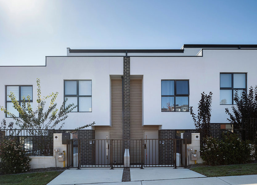 Modern Nest III villas with spacious courtyards, minimalist interiors and premium kitchens in Lawson Canberra