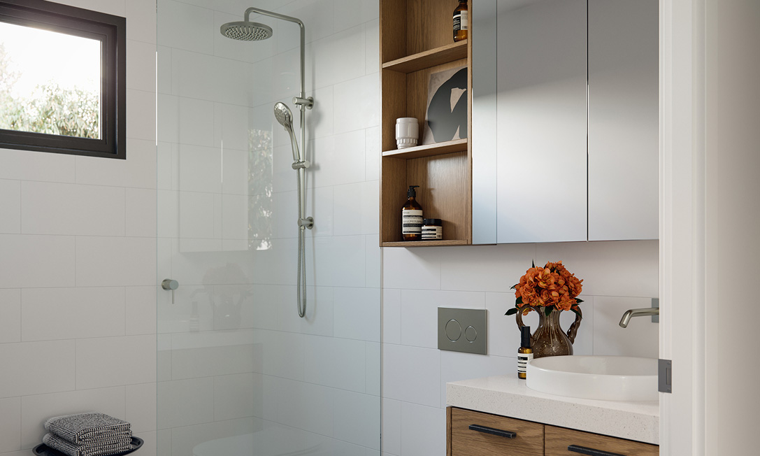 Atrium-style courtyard lightwell at Sparks providing a serene outlook and privacy in Aranda, Canberra