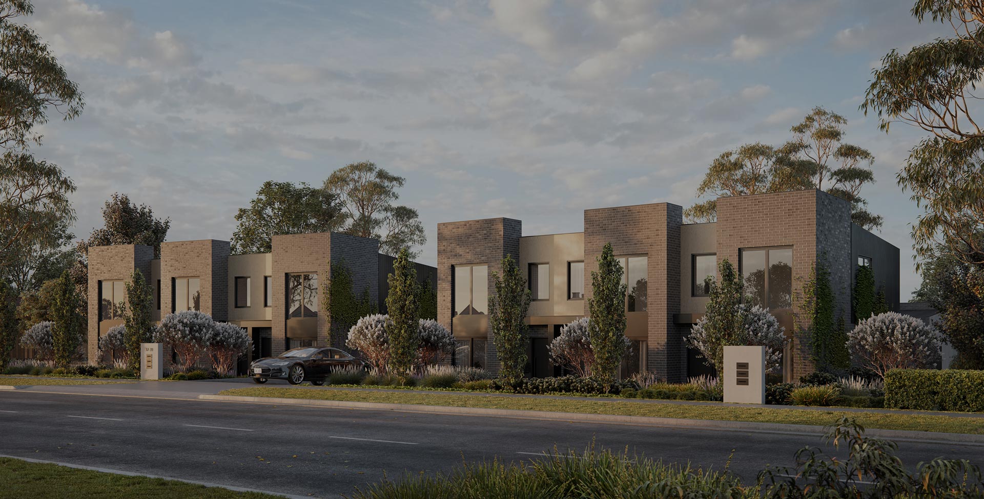 Sparks elevated hillside townhomes in Canberra by TP Dynamics