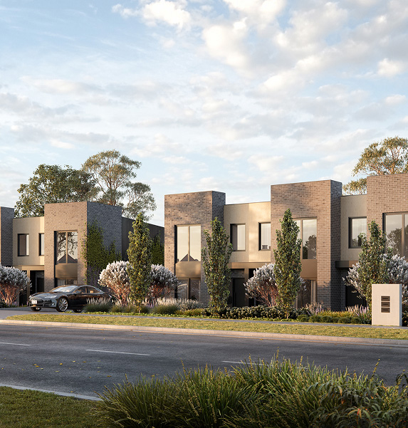 Sparks elevated hillside townhomes in Canberra by TP Dynamics
